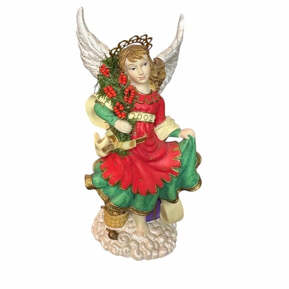 Vintage Angels Beside Me 2002 Rebecca Yuletide Joy Guardian Angel Figurine - Picture 3 of 14